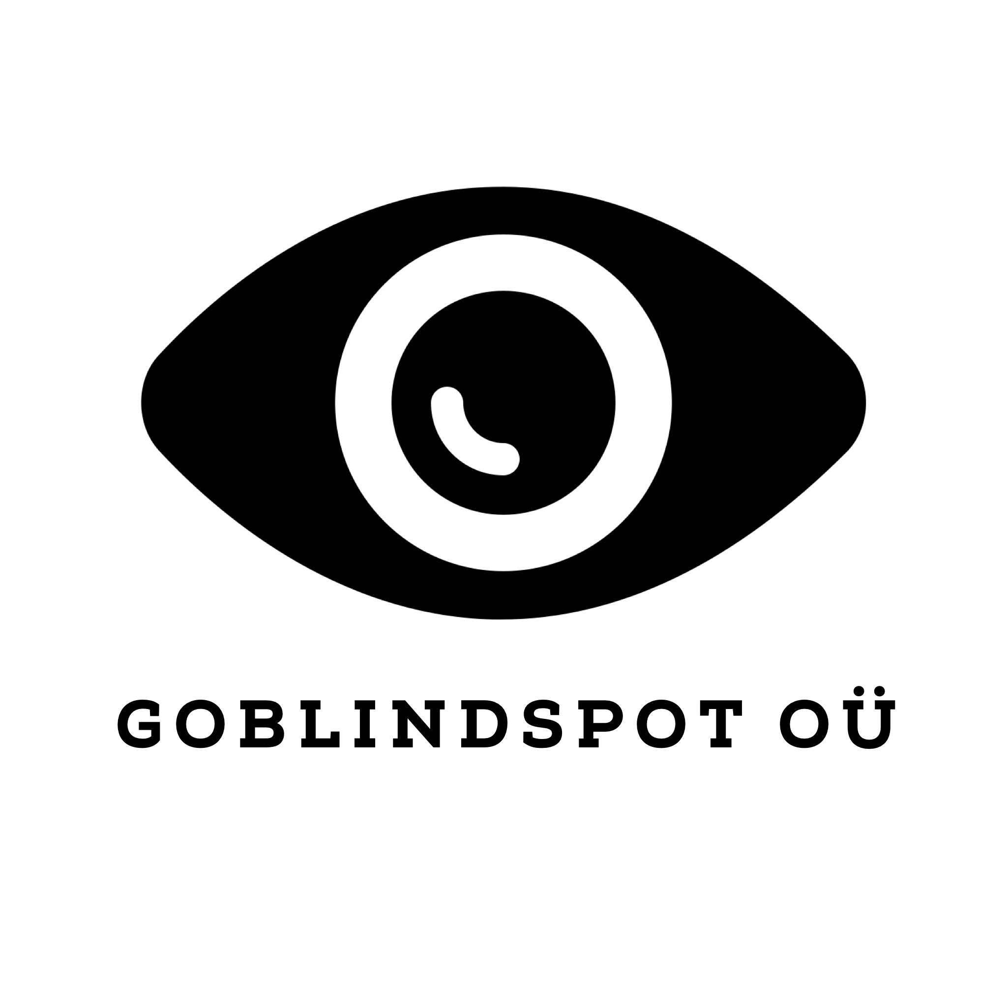 GoblindSpot OU logo, black and white eye